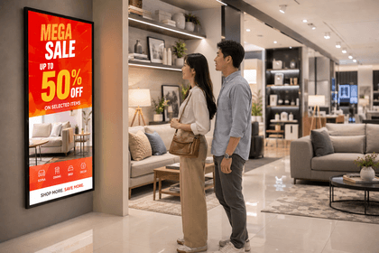 solution 2 led display furniture store opt