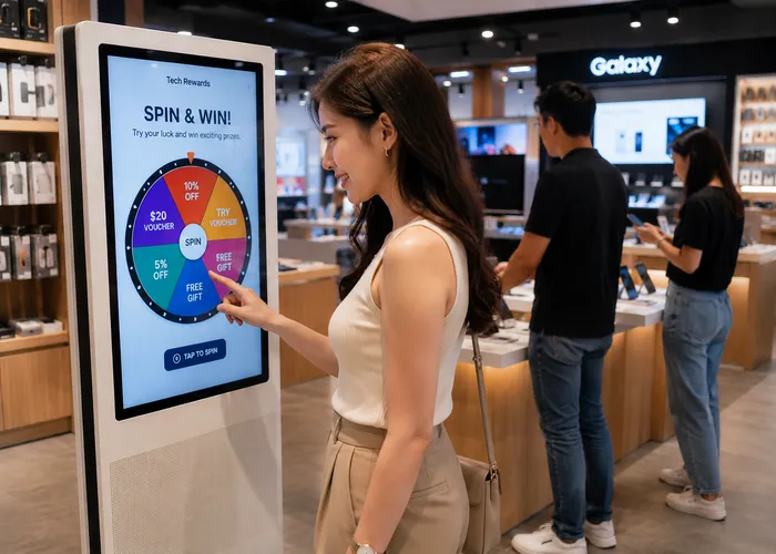 tech spin and win kiosk 700x500