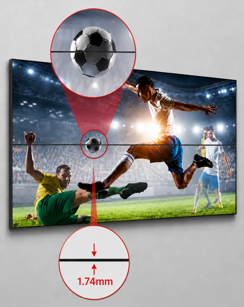 video wall narrow bezel crop border 800x1000