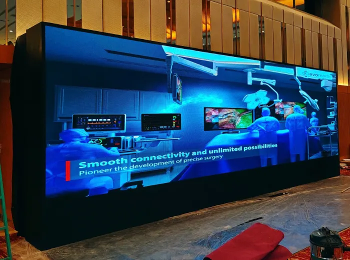 LED screen at a medical convention